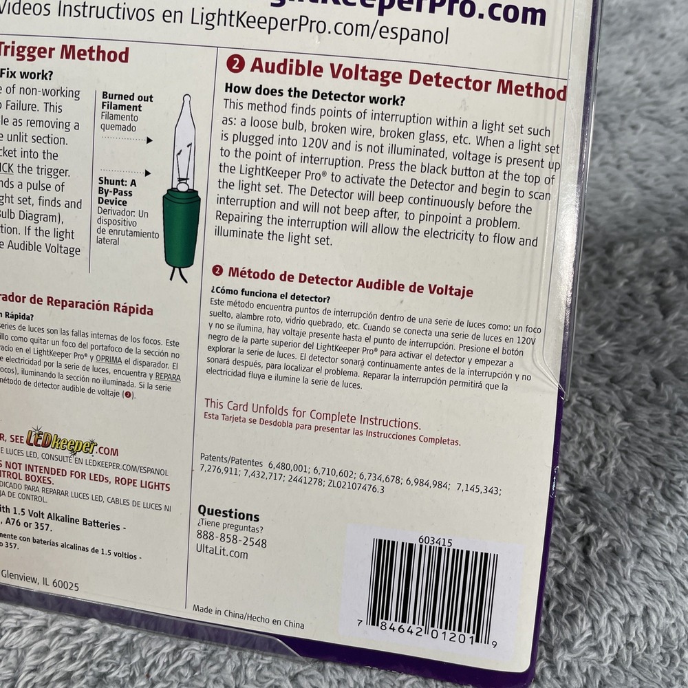 Light Keeper Pro Christmas Light Fix it Tool Squeeze Trigger NEW Spare Bulbs - Picture 9 of 9
